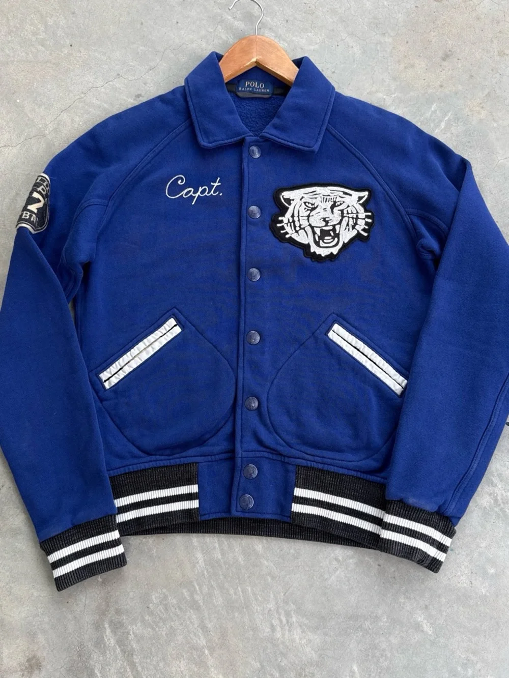 Vintage Polo Ralph Lauren RL Varsity Patchwork Letterman Jacket